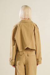 Eli solid woven Jacket Camel