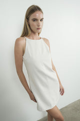 Nana Cream Halter Dress
