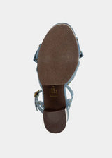 ETTA Denim Wooden Heel
