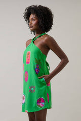 Trinie Postcard Amory Halter Mini Dress