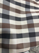Black and Brown Windbreaker Bomber Check Jacket