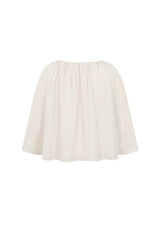 Shirred Cape Top Natural