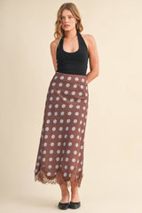 MIDI SKIRT WITH LACE HEM