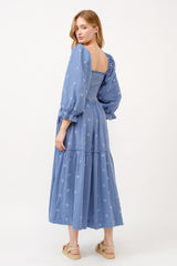 Amber Indigo Maxi Dress - PRINZZESA BOUTIQUE