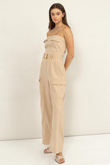 Elwood Camel Jumpsuit - PRINZZESA BOUTIQUE
