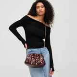 Carey Studded Clutch Wine - PRINZZESA BOUTIQUE