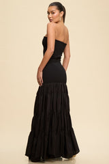 Black Tiered Maxi Dress