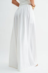 Off White Tailored Flow Wide Leg Pants