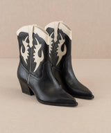 The Houston Black Layered Panel Cowboy Western Boot - PRINZZESA BOUTIQUE