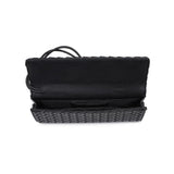 Ada Top Handle Woven East West Clutch Crossbody Black - PRINZZESA BOUTIQUE