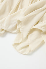 Woven Draped Voluminous Midi Skirt