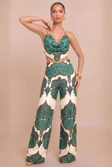 Tropical Green Beaded 2 pc set