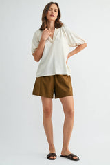 ELASTIC WIAST SHORTS