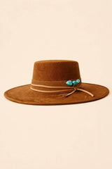 Tasha Boater Crown Hat- Tobacco