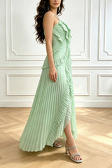 Sage Ruffled Dress Sage