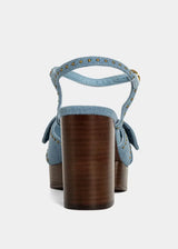 ETTA Denim Wooden Heel