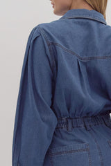 Ilarion Denim Blue Midi Dress