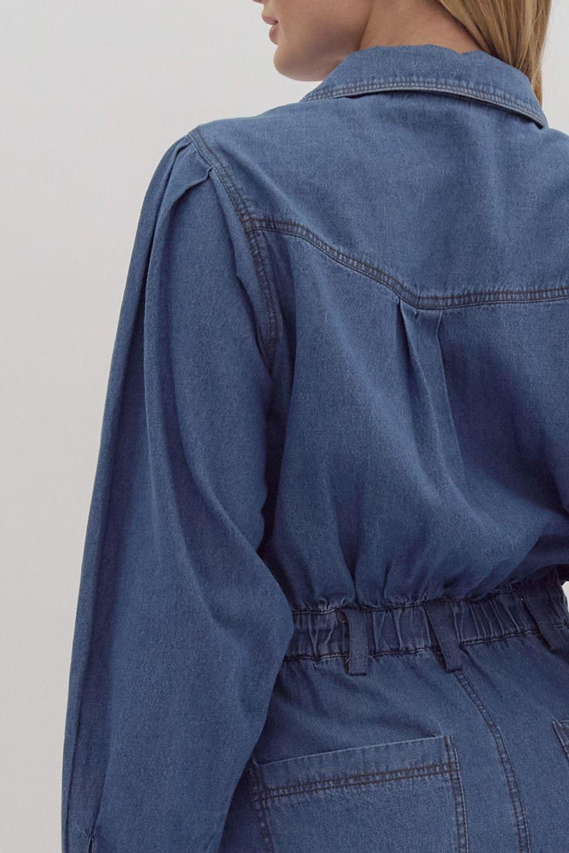 Ilarion Denim Blue Midi Dress
