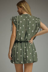 Short Polka Dot Dress Olive