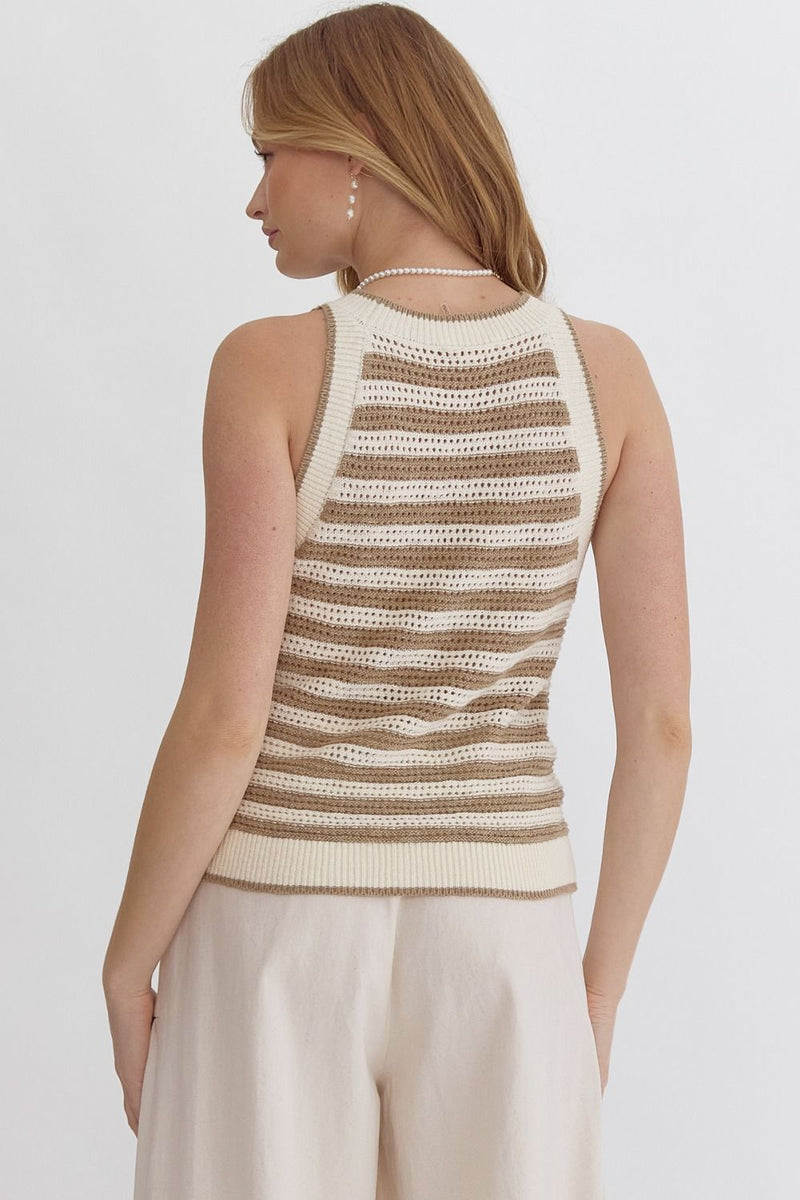 Pilley Stiped Knited Top