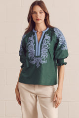 Yari Blouse Hunter Green
