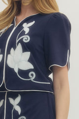 Valentina Navy Top