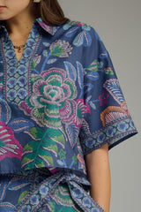 Botanical Fall Top Indigo