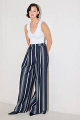 Gigi A striped woven pant