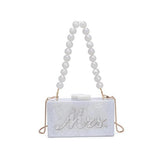 Mrs. Wedding Evening Bag White - PRINZZESA BOUTIQUE