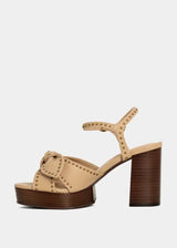ETTA Nude Wooden Heel
