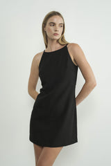 Tina Black Halter Mini Dress - PRINZZESA BOUTIQUE