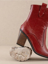 The Tara Red Two Paneled Western Boot - PRINZZESA BOUTIQUE