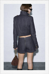 Military Dark Denim Jacket