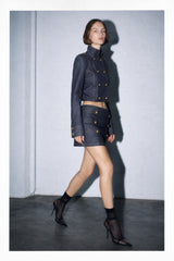 Military Dark Denim Jacket