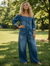 Faded Oversized Denim Jumoer