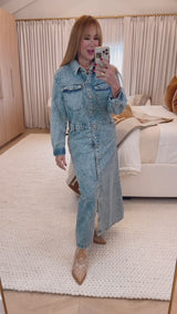 Sabrina Denim Maxi Dress