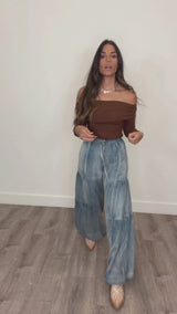 Daphne Root Beer Knit Top