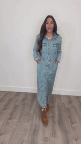 Sabrina Denim Maxi Dress