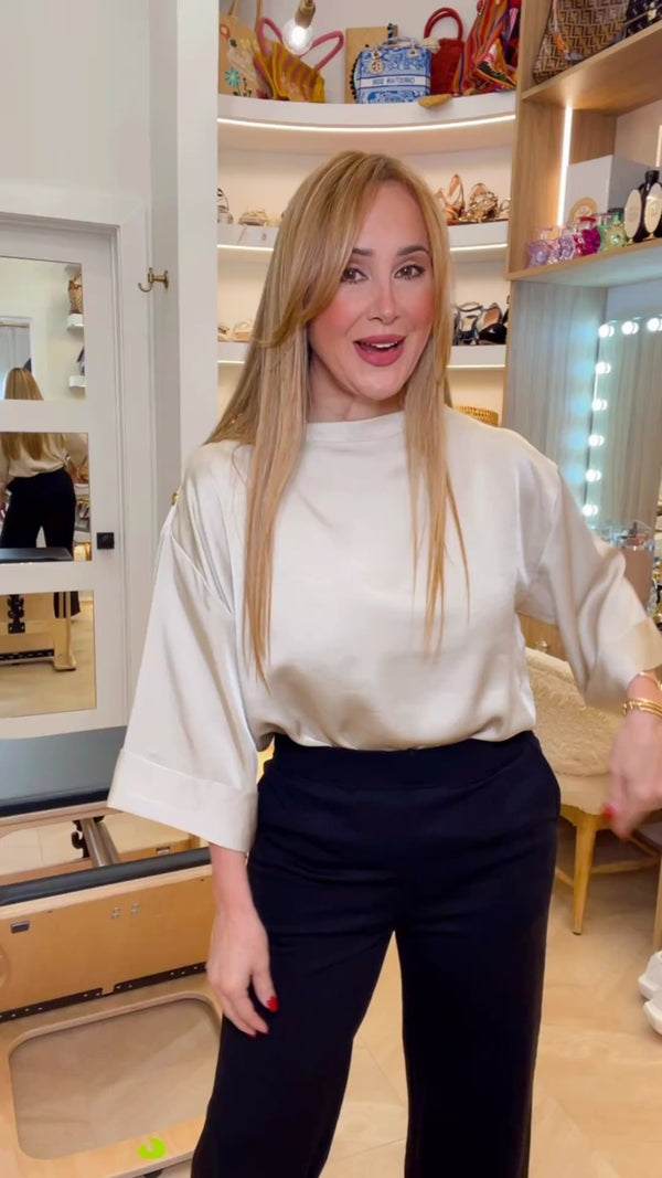 Cedar Champagne Button Top