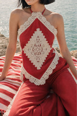 Crochet Lace Detail Top